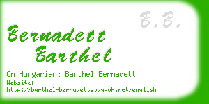 bernadett barthel business card